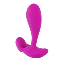 Uśmiech na spacerze – wibrator spacerowy, domajtkowy z dużą rowkowaną główką do punktu G i stymulatorem łechtaczki