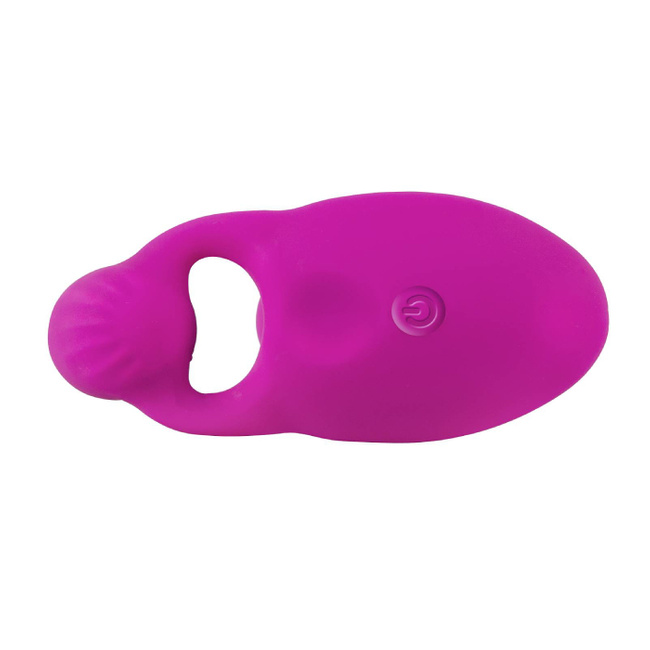 Uśmiech na spacerze – wibrator spacerowy, domajtkowy z dużą rowkowaną główką do punktu G i stymulatorem łechtaczki