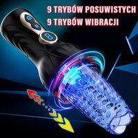 W GRUDNIU MOŻE PÓŹNIEJ Elektroniczny automatyczny masturbator wirujący i posuwisty 9 trybów