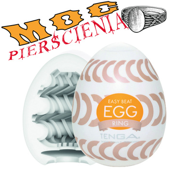 Moc pierścienia - masturbator jajko Tenga EGG Ring o frezowaniu w kształcie skręconych pierścieni, seria Wonder (REGULAR)