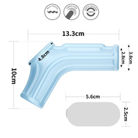 Nakładka, pierścień erekcyjny na penisa z rękawem moszny Ridge Knights Ring with Scrot Sleeve niebieski