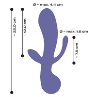Lawendowy Lowelas adorujący cipkę, dupkę i łechtaczkę potrójny wibrator