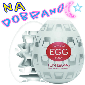 Na dobranoc - masturbator jajko Tenga EGG Boxy o frezach kształcie otwartych pudełeczek seria New Standard (REGULAR)