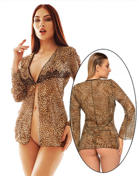 Panterkowy szlafrok z pazurkiem