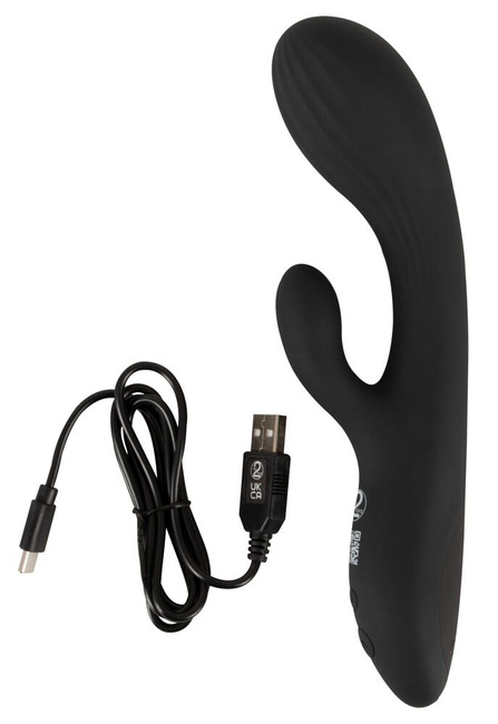 Wibrator punktu G z królikiem stymulator łechtaczki 2 silniki długość 22 cm wkładane 11 cm średnica 4,3 cm silikon