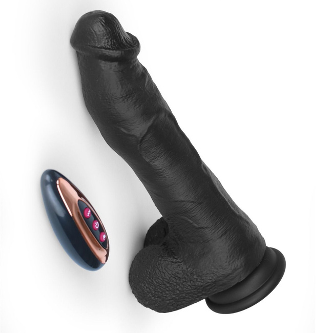 Super realistyczne wibrujące i posuwiste dildo sterowane aplikacją z funkcją grzania 22 cm