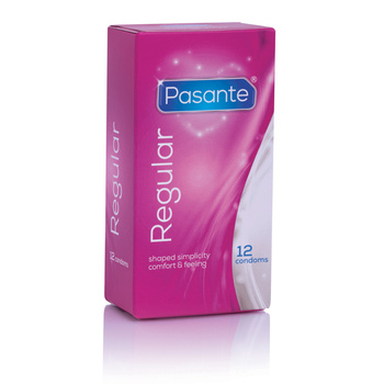 Prezerwatywy  Pasante Regular 12 szt.-anatomiczne 19cm/53mm