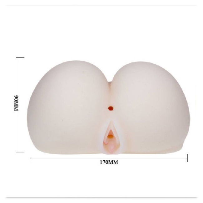 Wibrująca cipka i dupka masturbator z Nature Skin
