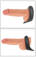 Wibrujący pierścień ring erekcyjny stymulacją jąder, 2 generatory wibracji, silikon, wodoodporny IPX7, Ø 4 cm (rozciągliwe)