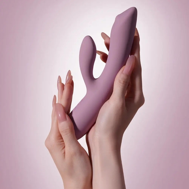 Wibrator z króliczkiem do łechtaczki, sterowany aplikacją, smartfonem, 18 cm, silikon, wodoodporny