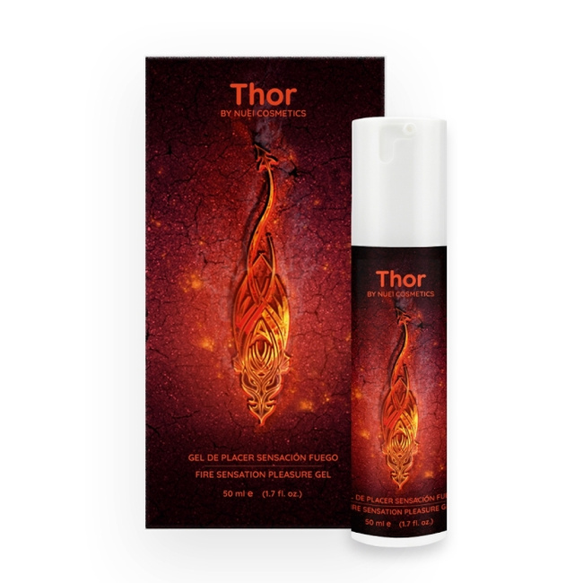 Ognisty żel magiczny THOR supermoc, wzmacnianie rozkoszy i szybszy orgazm kobiety, więcej przyjemności i lepsza erekcja mężczyzny, super skuteczność, efekt rozgrzewania, bez cukru, bez glutenu, 100% wegański, 50 ml