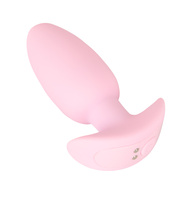 Wibrujący pieszczoch analny Cuties. Gładki, o zmiennej grubości, , kolor różowy, silikon