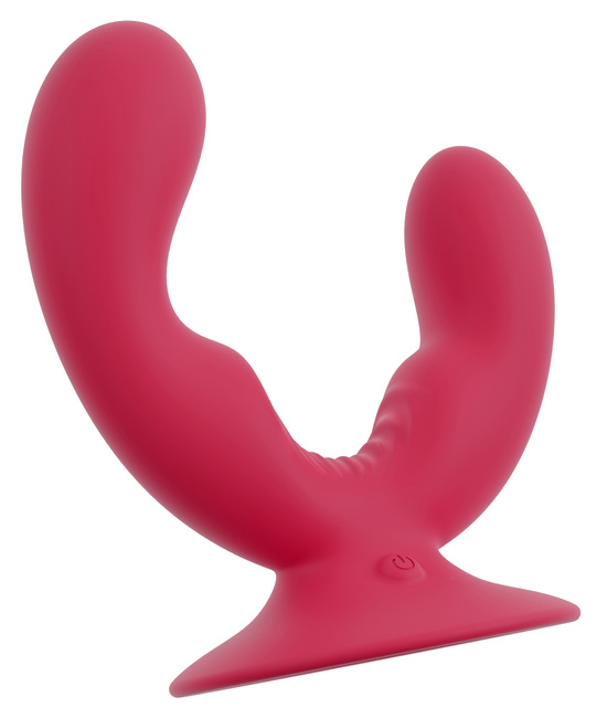 Uśmiechnięty wibrator waginalno-analny z przyssawką, 9 trybów wibracji, wodoodporny, silikon