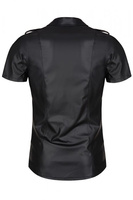 Koszula z krótkim rękawem z ekoskóry