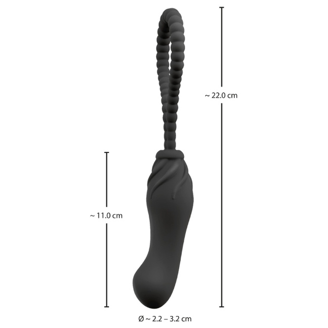 Doskonałe dopasowanie – strapon bez pasków z dającą się kształtować pętlą, dildo 11 cm, Ø max 3,2 cm