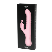 Wibrator wahadłowy z pierścieniem koralików i królikiem z łezką, wodoodporny IPX7, dł. 24 cm