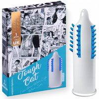Prezerwatywa z wypustkami Blue Tought Cat 1 sztuka