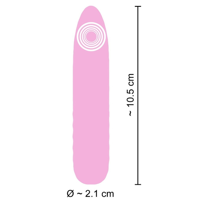 Liliowy prosty mini wibrator do kosmetyczki, do waginy i anusa, super silne wibracje, 10,5 cm, Cuties 5 generacji