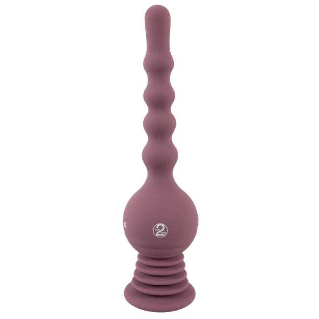 Analny siłacz – ultrasilnie wibrujące dildo kulkowe z przyssawką, 27,7 cm 