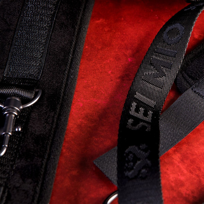 Uprząż do narzucania pozycji SEI MIO, zestaw pasów do unieruchamiania w komplecie zagłówek rogal,  soft BDSM, bondage