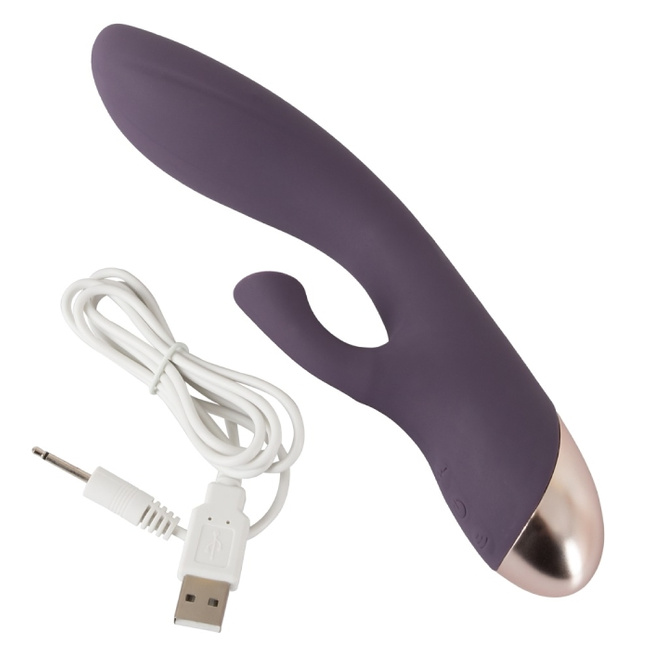 Purpurowy Pieszczoch, Wodoodporny, zakrzywiony wibrator ssący łechtaczkę ładowany przez USB