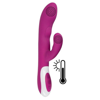 Purpurowy Monarcha – rozgrzewający wibrator z królikiem i dwoma silnikami.