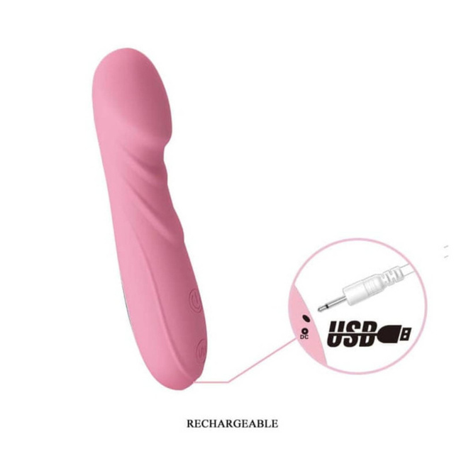 Różowy masażer łechtaczki z akumulatorem