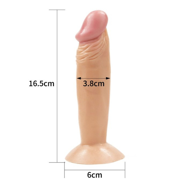 Realistyczne dildo z silną przyssawką sztuczny penis 17 cm