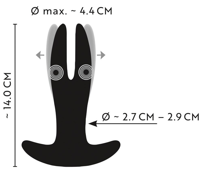 Wibrujący otwieracz pupy, dwukońcówkowy korek analny, rozwierany masażer prostaty, na pilota, wodoodporny IPX7