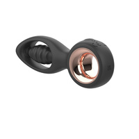 Tylne wejście - prosty łatwy do włożenia silikonowy wibrator analny z elastyczną pętlą i wygodnym uchwytem