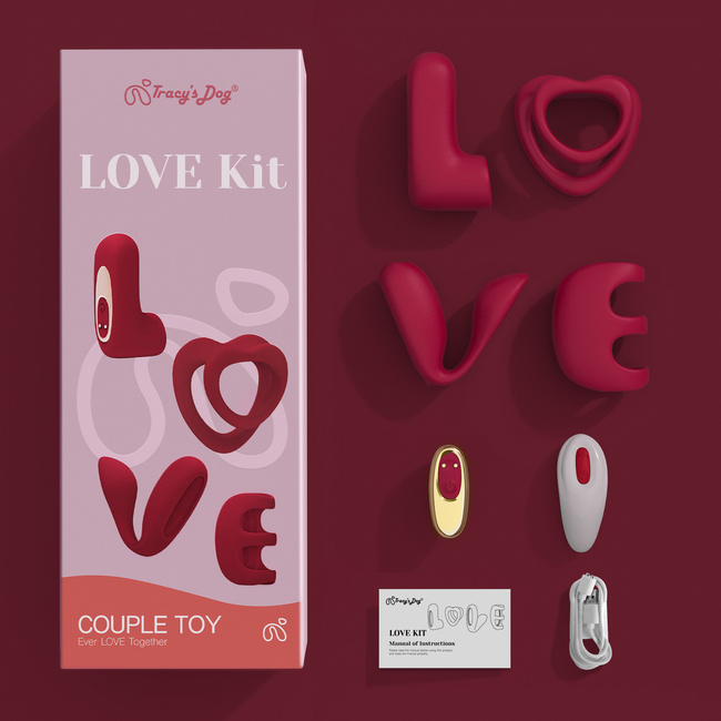 LOVE KIT 4 w 1 dla par! Super zestaw interaktywny. Przyjemność pomnożona razy cztery!