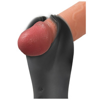 Wibrator dla mężczyzn z ryflowanymi skrzydełkami do penisa i jąder