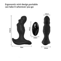 Tylne wejście - specjalnie profilowany silikonowy masażer prostaty z wygięta główka i fałdowaną powierzchnią na pilota