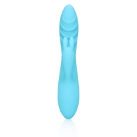 Wibrator fałdowany do punktu G, z królikiem z długimi uszami, płynny silikon, 2 silniki, 21 cm