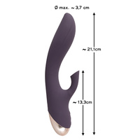 Purpurowy Pieszczoch, Wodoodporny, zakrzywiony wibrator ssący łechtaczkę ładowany przez USB