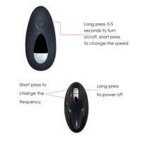 Tylne wejście - specjalnie profilowany silikonowy masażer prostaty z wygięta główka i fałdowaną powierzchnią na pilota