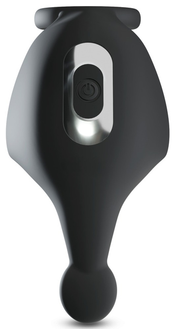 Pierścień na penisa z masażerem moszny na pilota