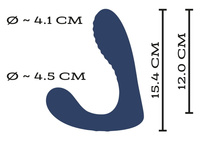 Masażer prostaty stymulator analny 2 silniki silne wibracje i stymulacja krocza na pilota 15,4 cm ø4,1 cm silikon