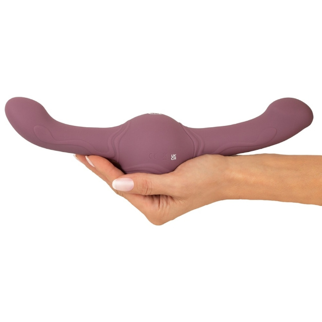 Wibrujący tytan – dildo dwustronne z ultrasilnymi wibracjami 