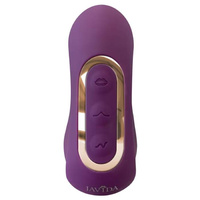 Purpurowy Delikates, funkcyjny wibrator do podwójnej stymulacji pochwy i łechtaczki z funkcją wibracji stukania ssania i lizania