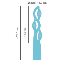 Rozkosz Fiony – bajeczny elastyczny wibrator z trzema pętlami, 3 silniki, 25 cm I wkładane 18,3 cm, silikon, IPX7