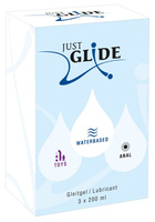 Just Glide – zestaw 3 lubrykantów wodnych 3x200 ml (Classic, Anal, Toylube)