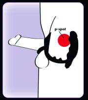 Wibrujący plug analny z pierścieniem na penisa