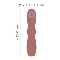 Hazel 04 wibrator do torebki wąski ze spriralnymi falami - 10 trybów wibracji