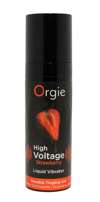Wibrator w płynie High Voltage Strawberry – truskawkowy, jadalny. Najsilniejsze doznania moc 10/10