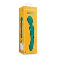 Dwustronna wibrująca różdżka, wibrator wand z wibrującą główką i wibrujące dildo z drugiej strony, 24 cm