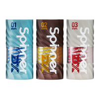 Masturbator wirujący-skrętny Spinner DELUX DX01 Drops z kulkami z efektem „rolling” i suszarką