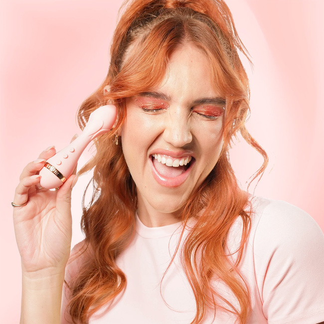 Canberra wibrator bullet, z płatkami, brzoskwiniowy Rose 2 VUSH