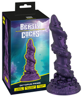 Kraken dick. Fantasy dildo jak zwinięta ośmiornica. Silna przyssawka. Dł. 20,2 cm, wkładane 17 cm, Ø 4,6 cm