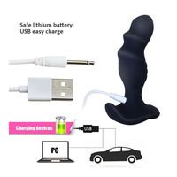 Tylne wejście - specjalnie profilowany silikonowy masażer prostaty z wygięta główka i fałdowaną powierzchnią na pilota